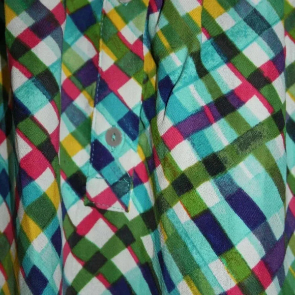 Zac and Rachel Flowy Sleeveless Top with Ruffles at Neckline Flutter Sleeves NWT - Picture 8 of 16